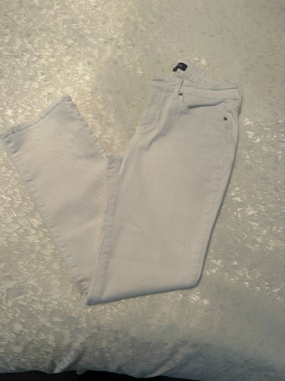 NYDJ Marilyn Straight Jeans White Lift Tuck Stretch Size 10